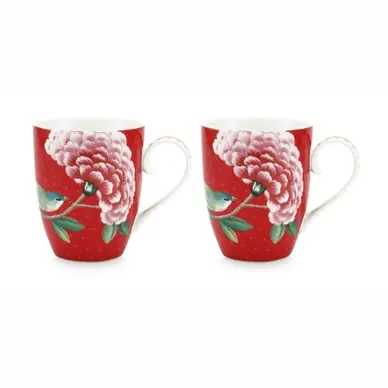 Offre Du Jour Tasse Pip Studio Blushing Birds Red 350 ml (Lot de 2)